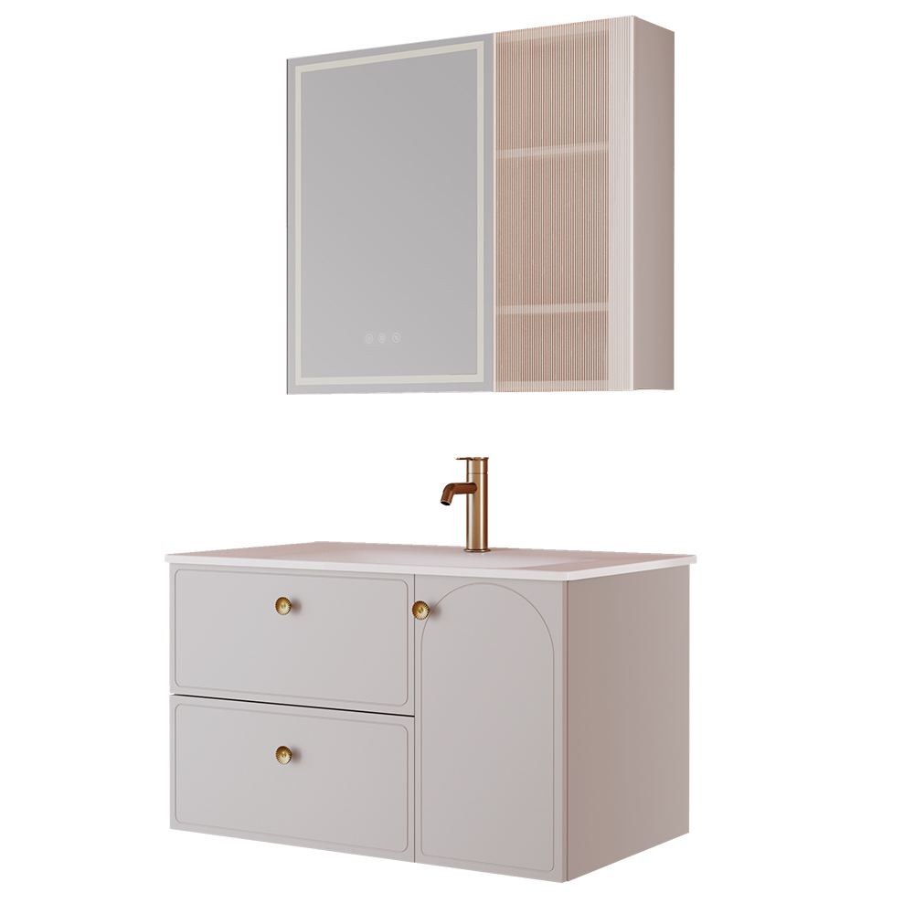 BC6301-090陶瓷盆款 生態(tài)實木浴室柜